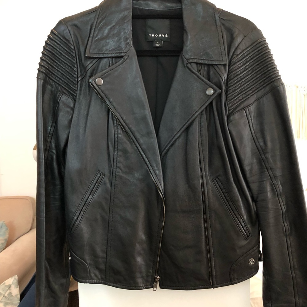 Trouvé Leather Biker Jacket